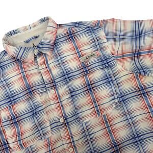 Habit Mens Fishing Shirt Size XL Blue Plaid UPF 40 Vented Boating River Outdoor